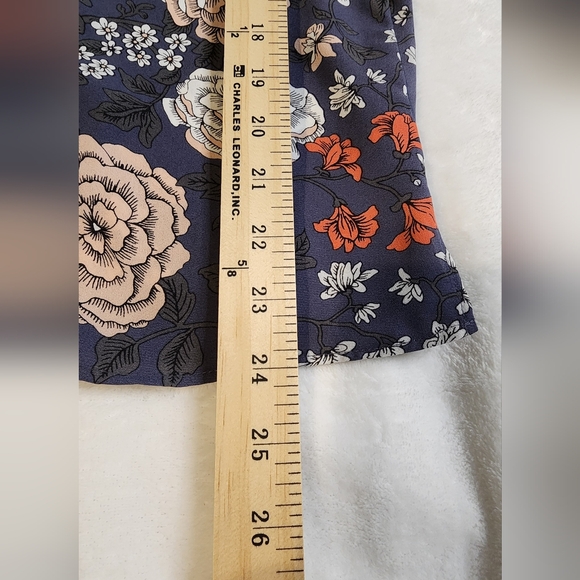 Loft Floral Women's Boat Neck 3/4 Ruffle Sleeve Top, EUC, Size Small Petite - Picture 6 of 7